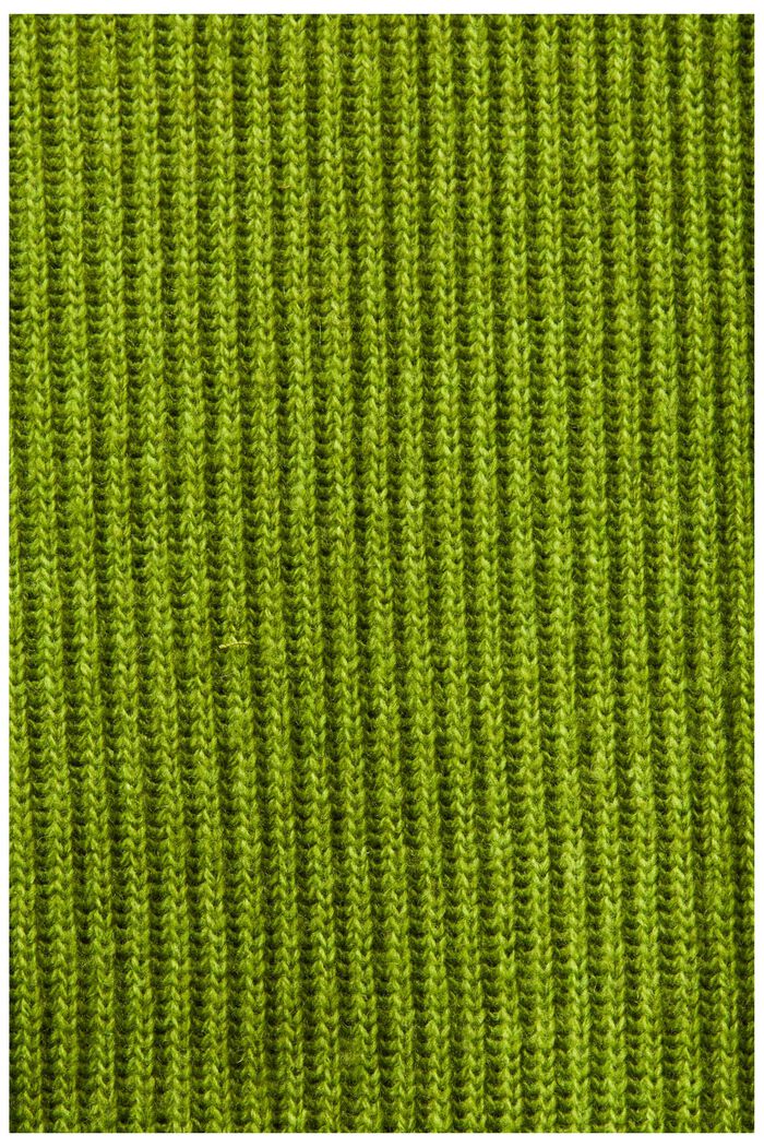 Kauluksellinen joustinneulepusero villasekoitetta, LEAF GREEN, detail image number 4