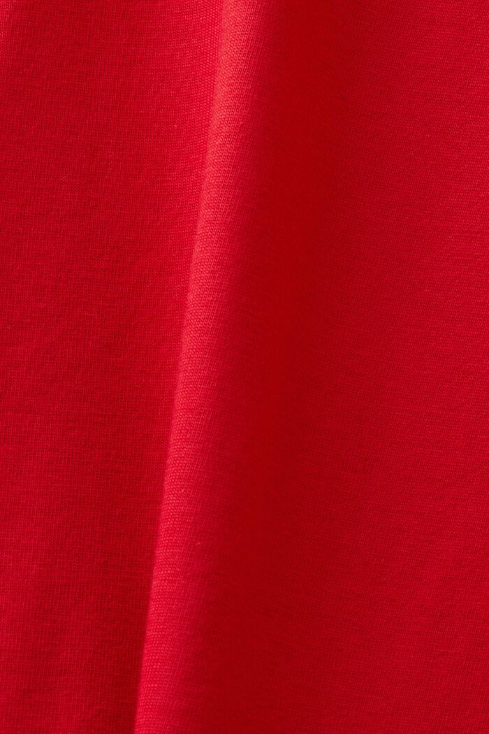 Lyhythihainen, logollinen T-paita, DARK RED, detail image number 4