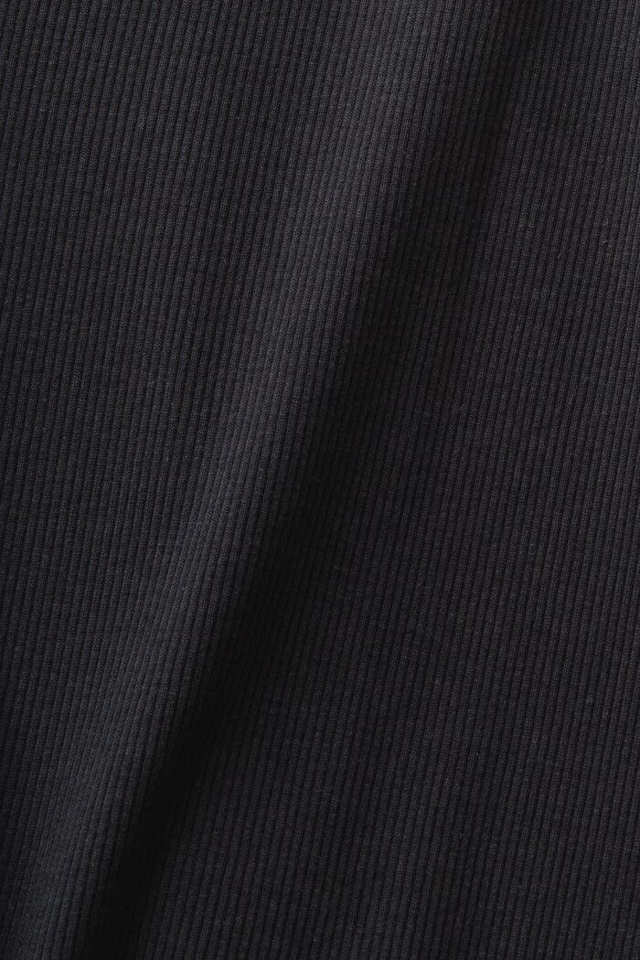 Pitsisomisteinen jerseypaita ribbineulosta, BLACK, detail image number 5