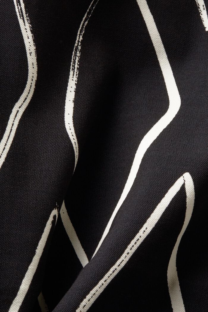 Joustovyötäröiset leveälahkeiset housut, BLACK, detail image number 5