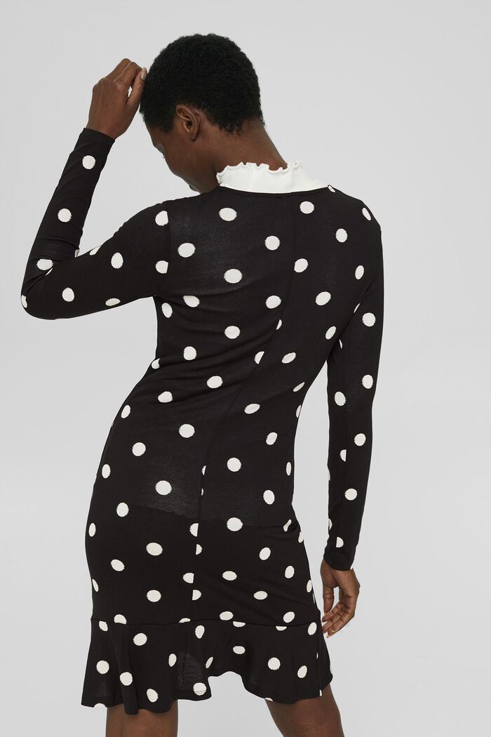 Röyhelöhelmainen mekko, LENZING™ ECOVERO™, NEW BLACK, detail image number 2