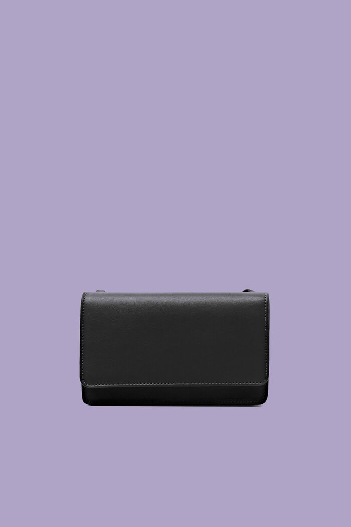 Läpällinen crossbody-laukku, BLACK, detail image number 0
