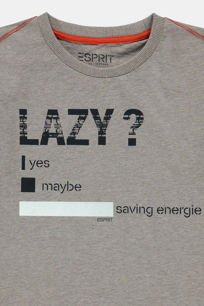 T-paita, jossa heijastava painatus, LIGHT GREY, detail image number 2