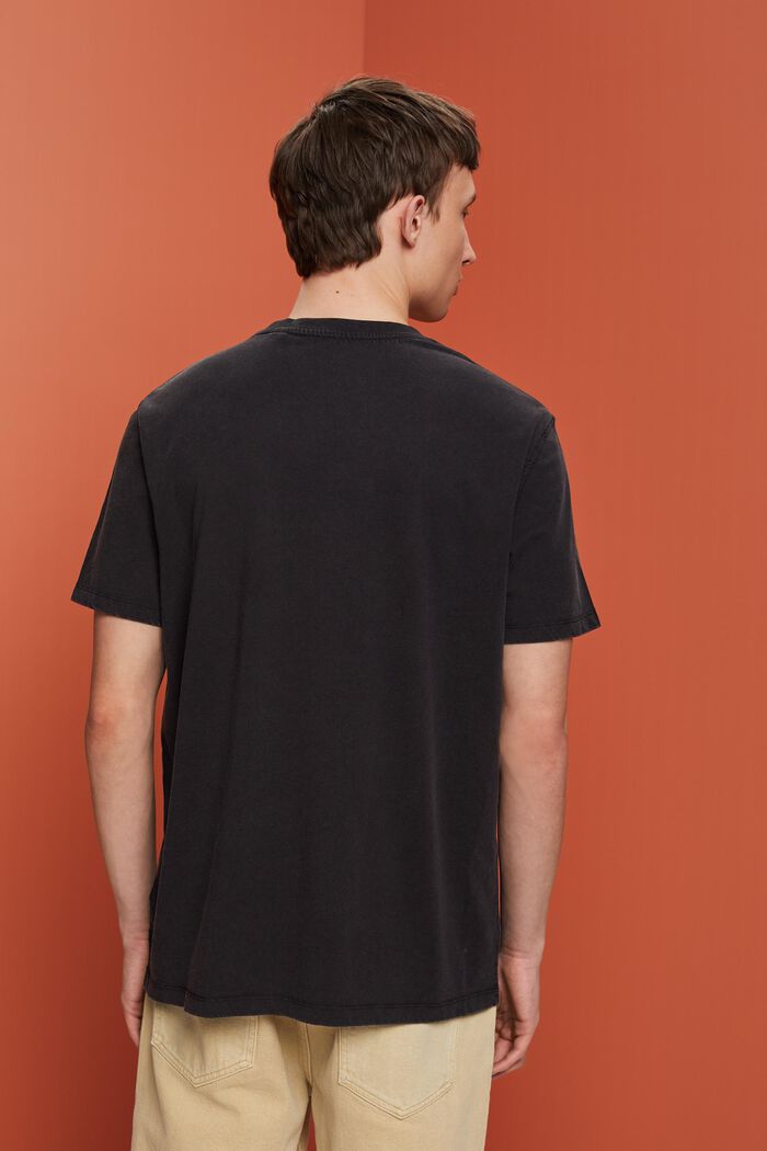 Lankavärjätty jersey-t-paita, 100 % puuvillaa, BLACK, detail image number 3