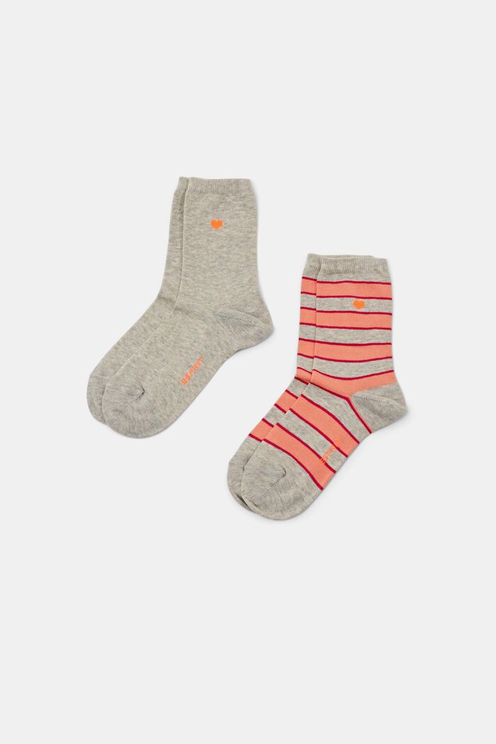 2 paria raidallisia sukkia, STORM GREY, detail image number 0
