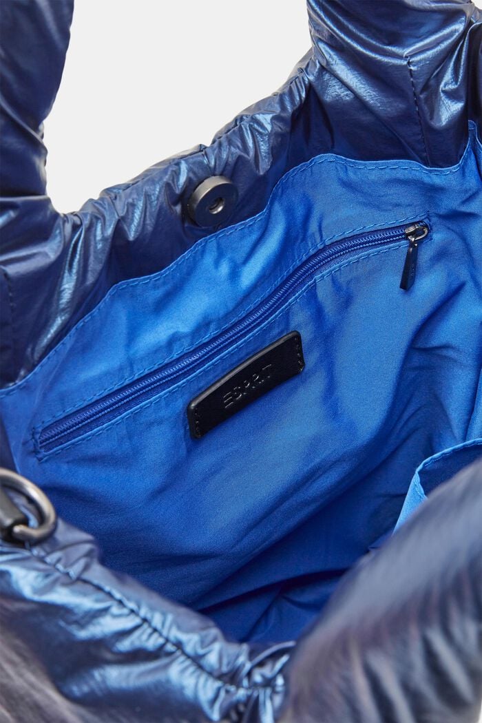 Metallinhohtoinen topattu tote bag, DARK BLUE, detail image number 3