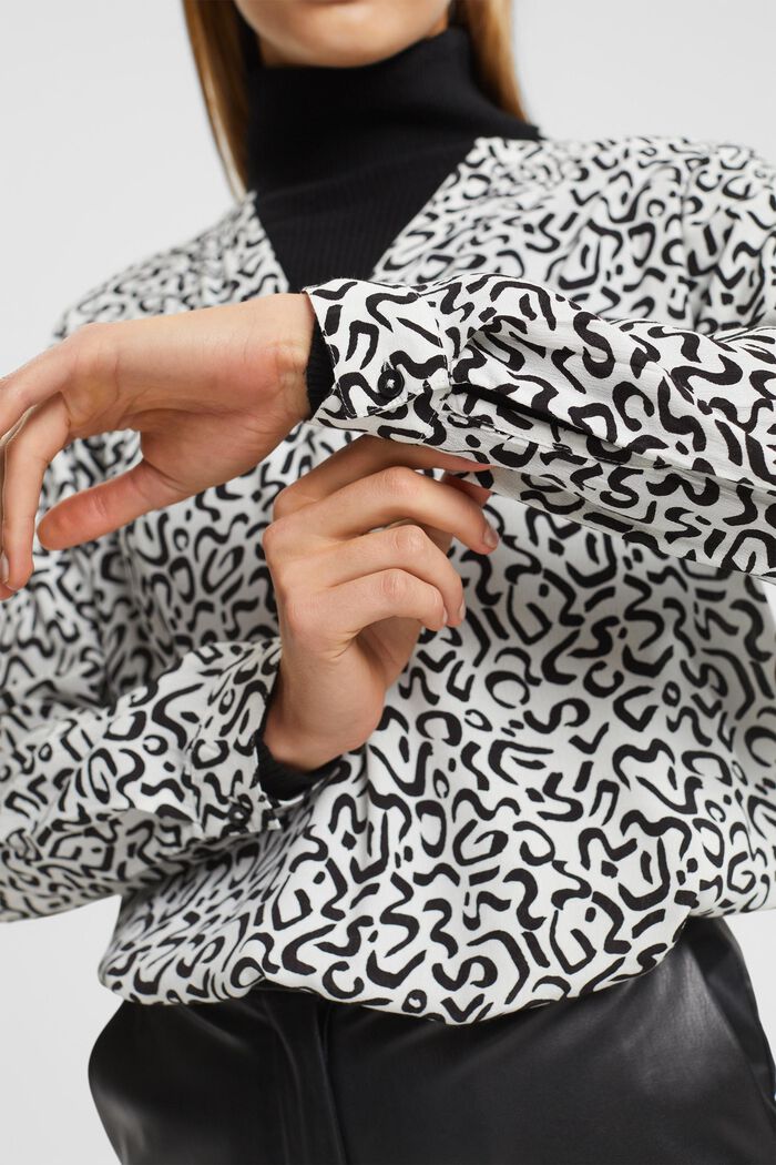 Kuviollinen pusero, LENZING™ ECOVEROA™, WHITE, detail image number 2