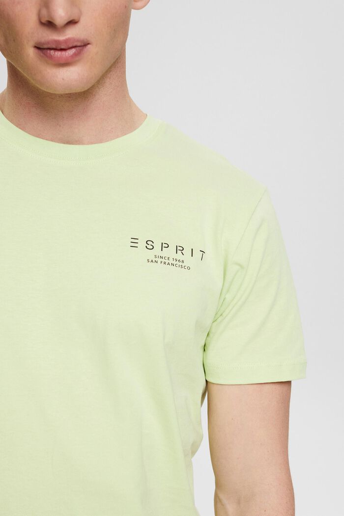 Logokirjailtu jersey-T-paita, LIGHT GREEN, detail image number 1