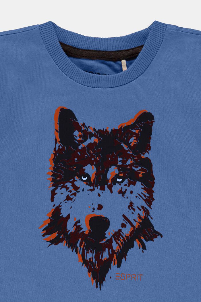 Pitkähihainen paita, jossa taiteellinen eläinpainatus, BLUE LAVENDER, detail image number 2