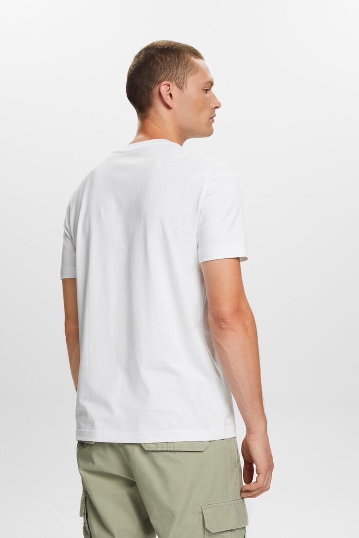 T-paita pyöreällä pääntiellä pima-puuvillaa, WHITE, detail image number 3