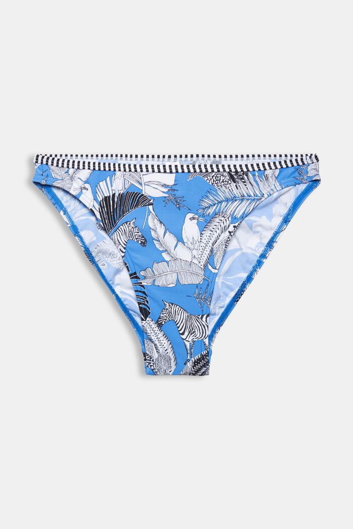 Kierrätettyä: trooppisesti painettu bikinialaosa, BLUE, detail image number 0