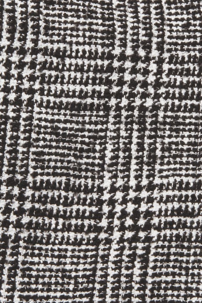 Ruudullinen takki villasekoitetta, BLACK, detail image number 6