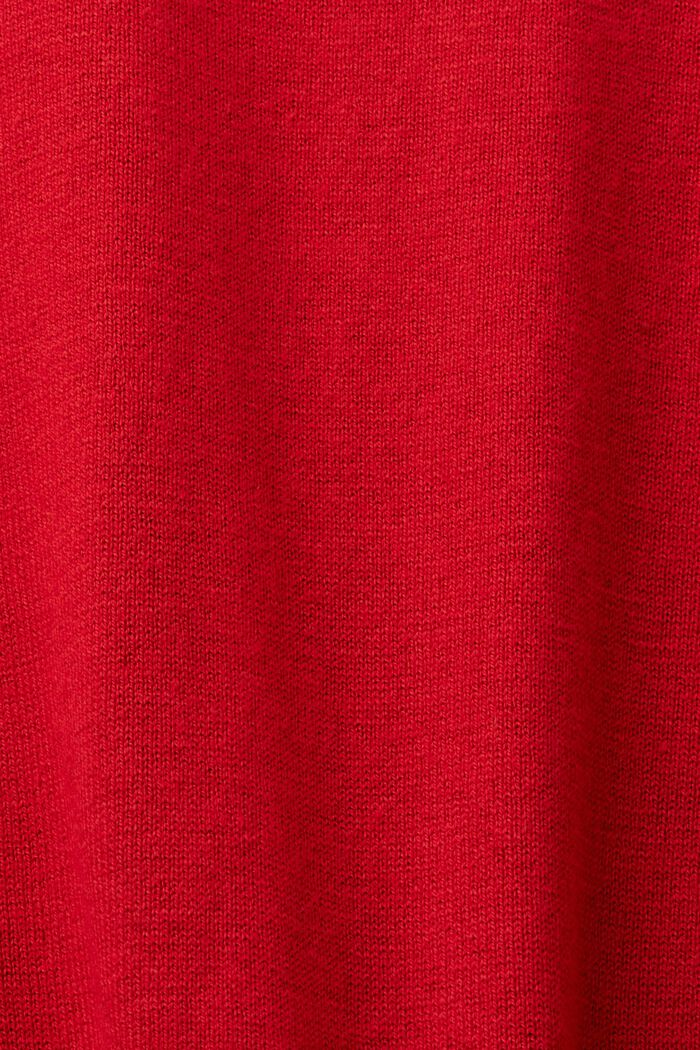 Hieno, kudottu neule, DARK RED, detail image number 5