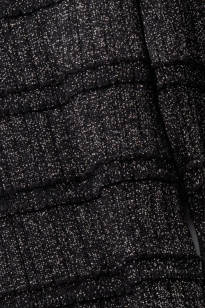 Pystykauluksellinen kimallepusero, LENZING™ ECOVERO™, BLACK, detail image number 5