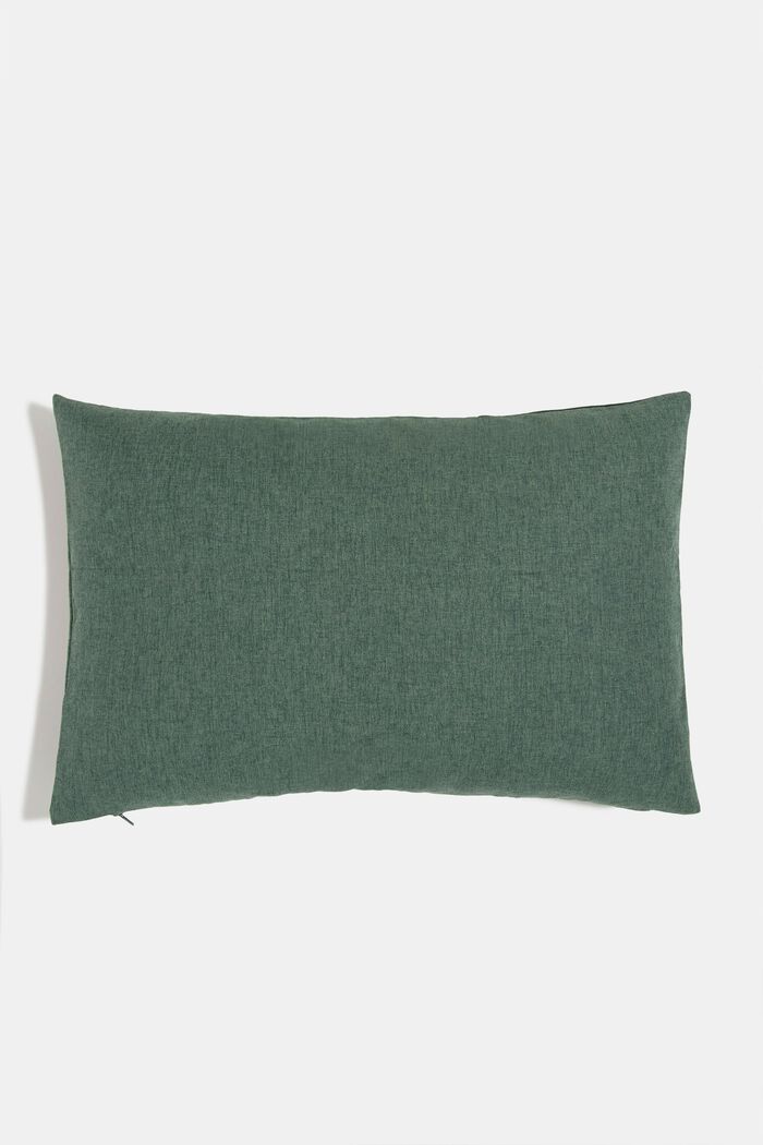 Tyynynpäällinen samettista materiaalisekoitetta, DARK GREEN, detail image number 2