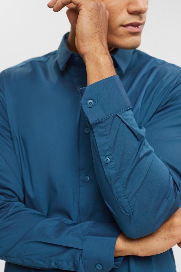 Slim fit -mallinen paita, PETROL BLUE, detail image number 2