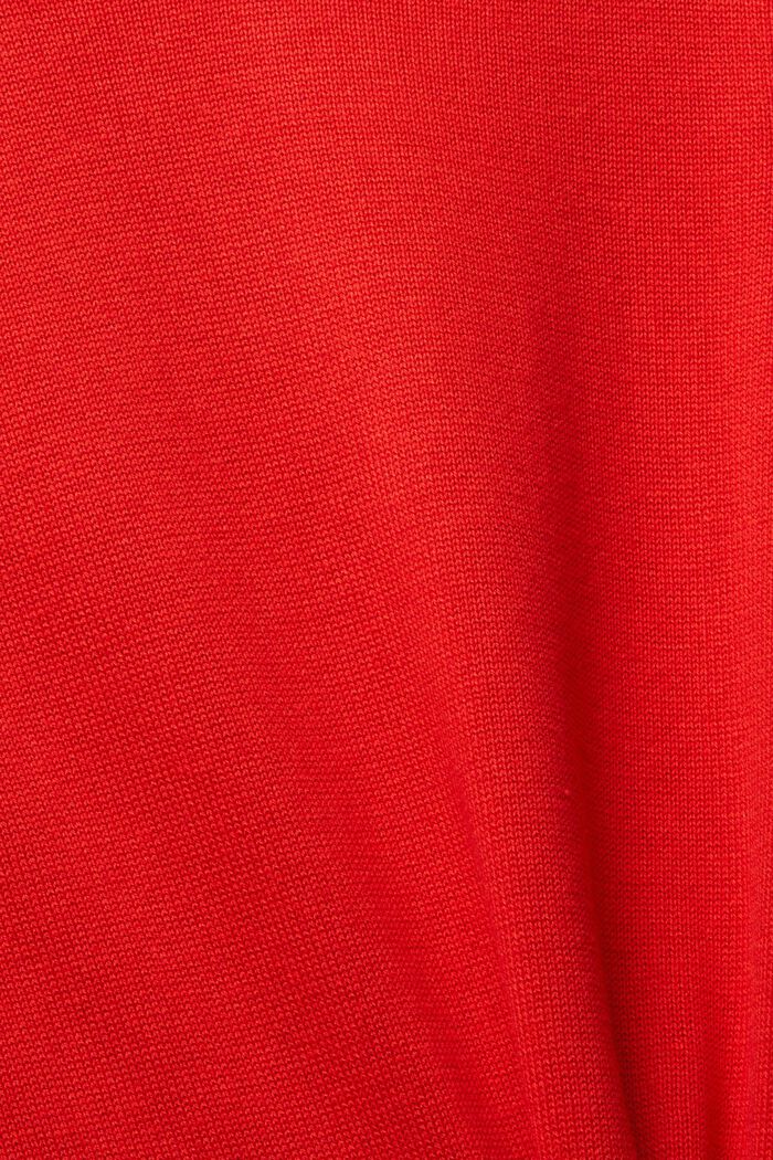 Midimekko neulosta, ORANGE RED, detail image number 4