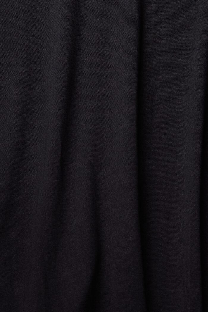 Napillinen pitkähihainen paita, LENZING™ ECOVERO™, BLACK, detail image number 1