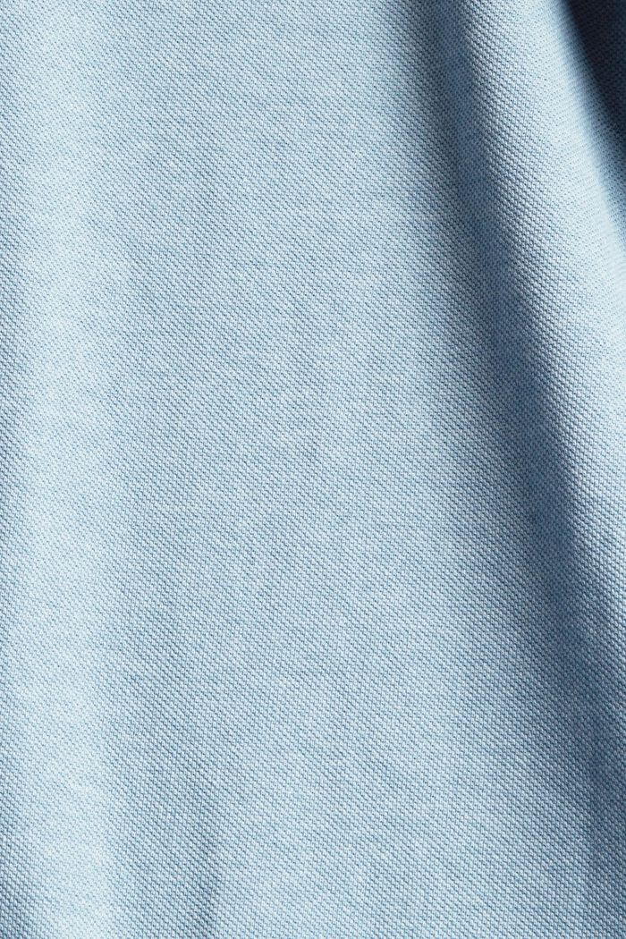 Kaulus-T-paita luomupuuvillasekoitetta, BLUE, detail image number 4