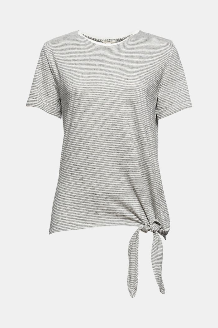 Raidallinen T-paita, jossa solmu, NAVY, detail image number 0