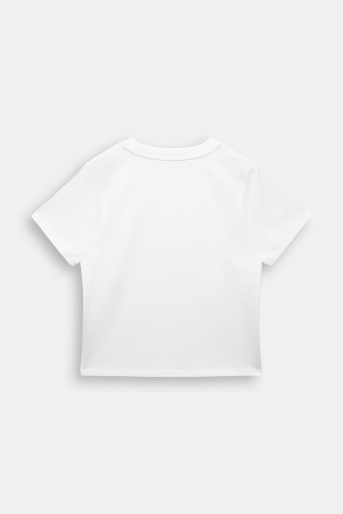 Graafisesti kuvioitu t-paita puuvillaa, WHITE, detail image number 3