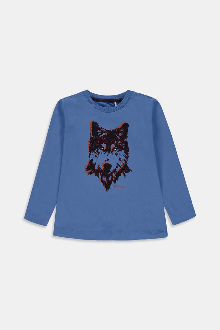 Pitkähihainen paita, jossa taiteellinen eläinpainatus, BLUE LAVENDER, detail image number 0