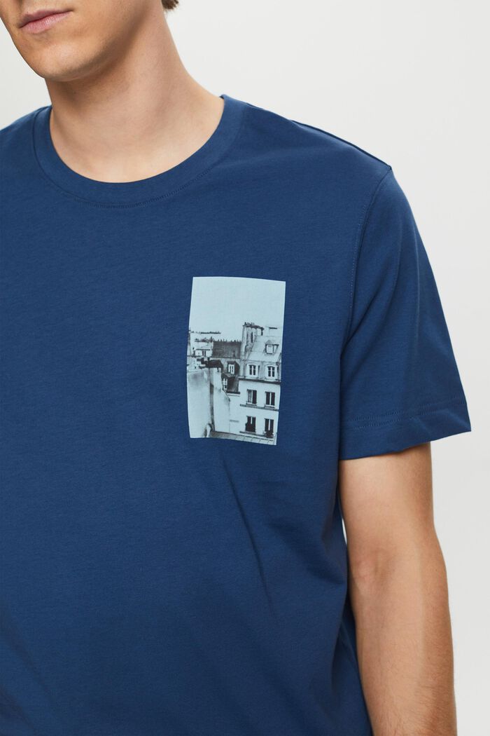 T-paita, jonka etu- ja selkäpuolella painatus, GREY BLUE, detail image number 2