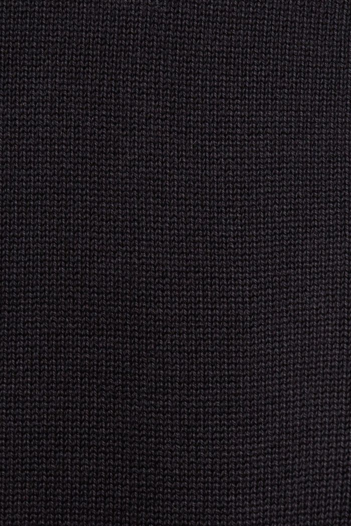 Puuvillaneulepusero, jossa pyöreä pääntie, BLACK, detail image number 5