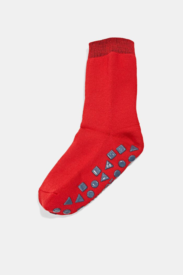 Liukumattomat sukat luomupuuvillaa, RED PEPPER, detail image number 0