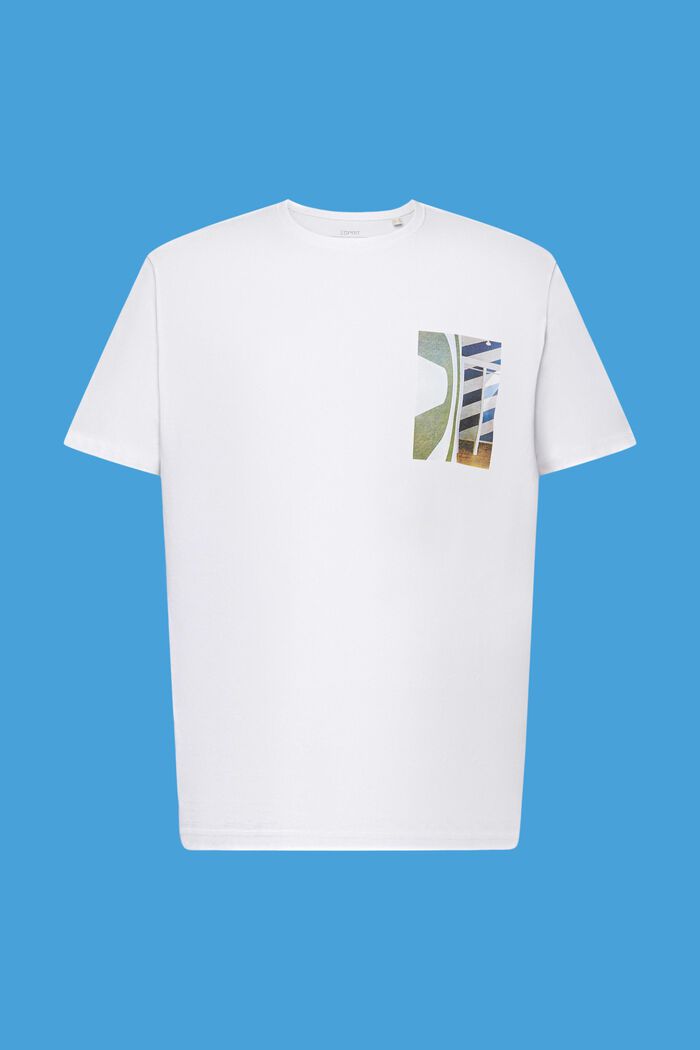 T-paita 100 % puuvillaa, pyöreä pääntie, WHITE, detail image number 6