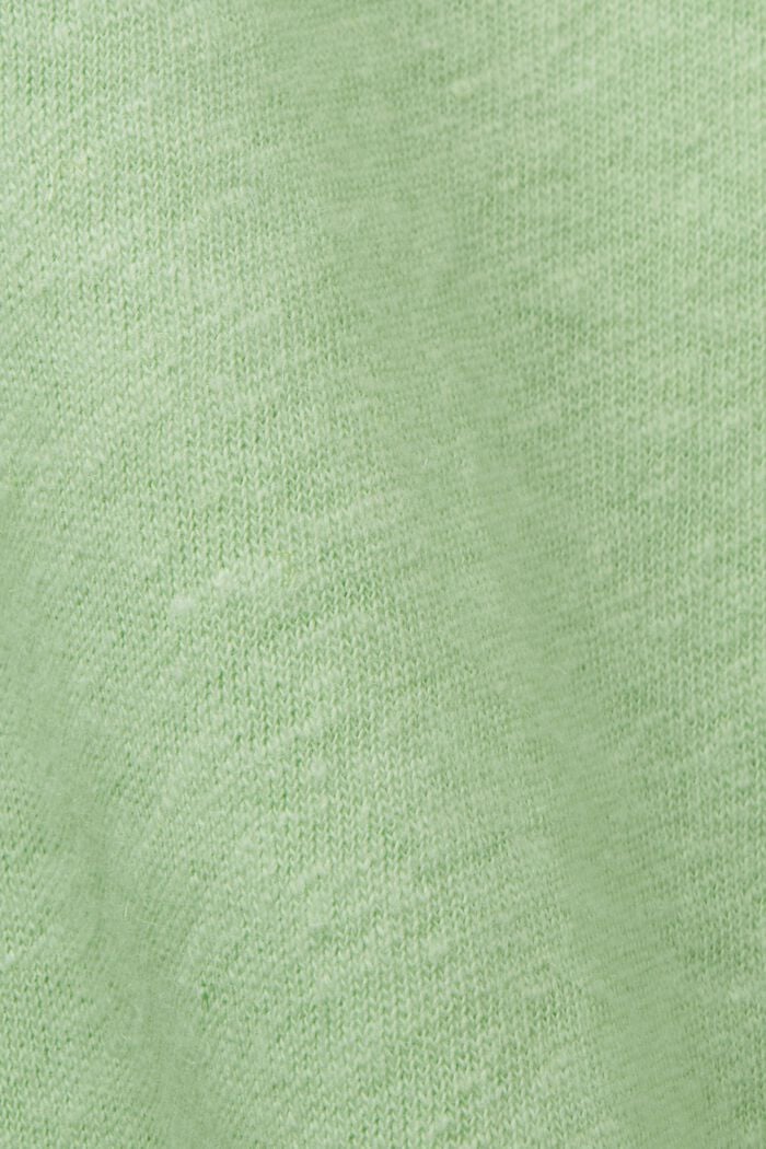 CURVY t-paita puuvillan ja pellavan sekoitetta, CITRUS GREEN, detail image number 1