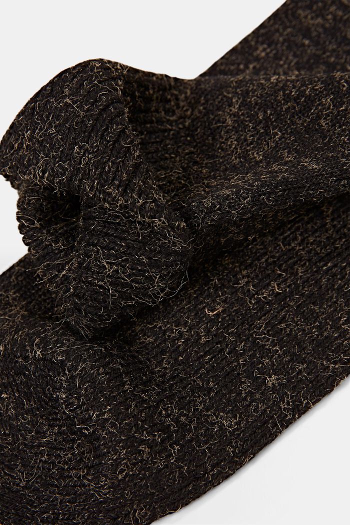 Meleeratut sukat puuvillasekoitetta, BLACK, detail image number 1