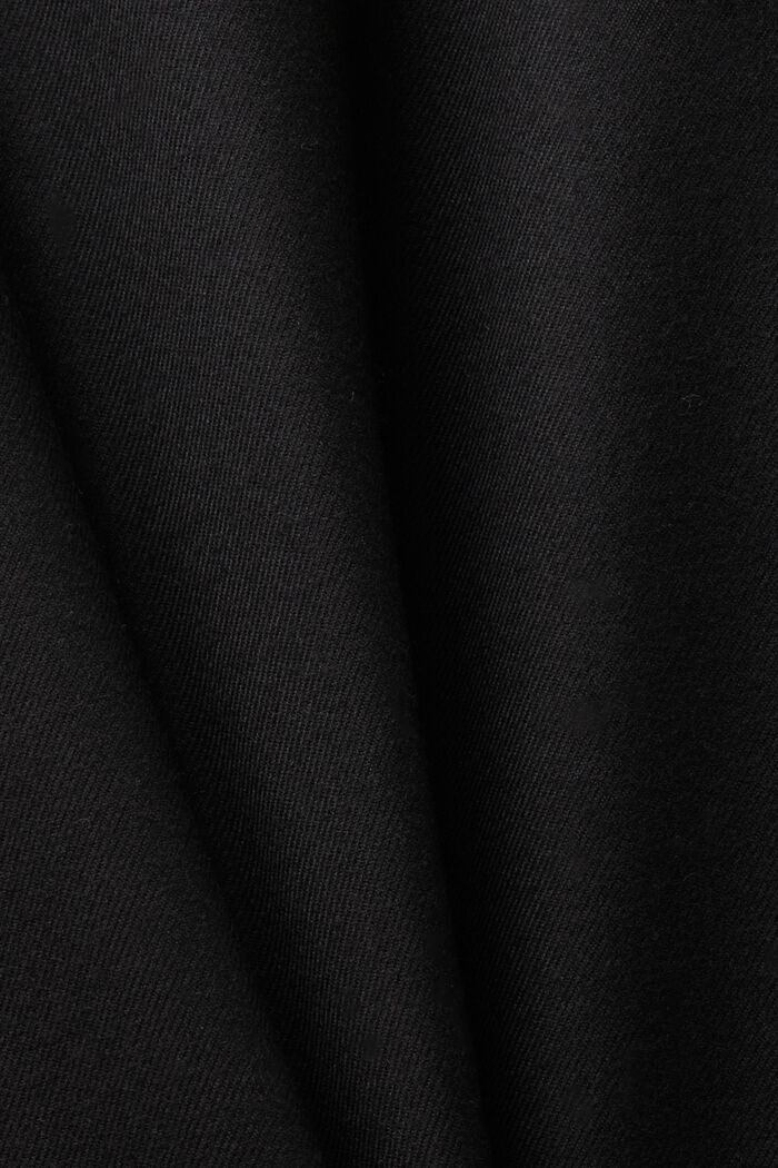 Halkiolahkeiset flanellihousut, BLACK, detail image number 6