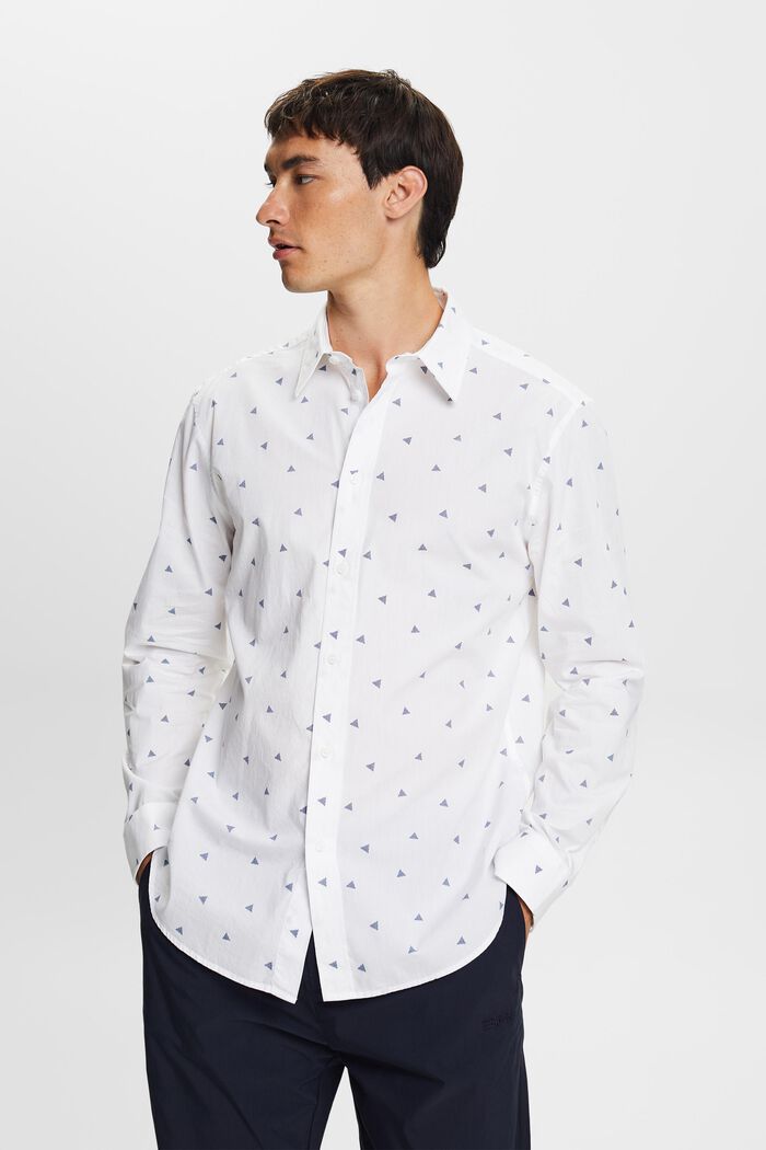 Kuvioitu paita, 100 % puuvillaa, NEW WHITE, detail image number 1