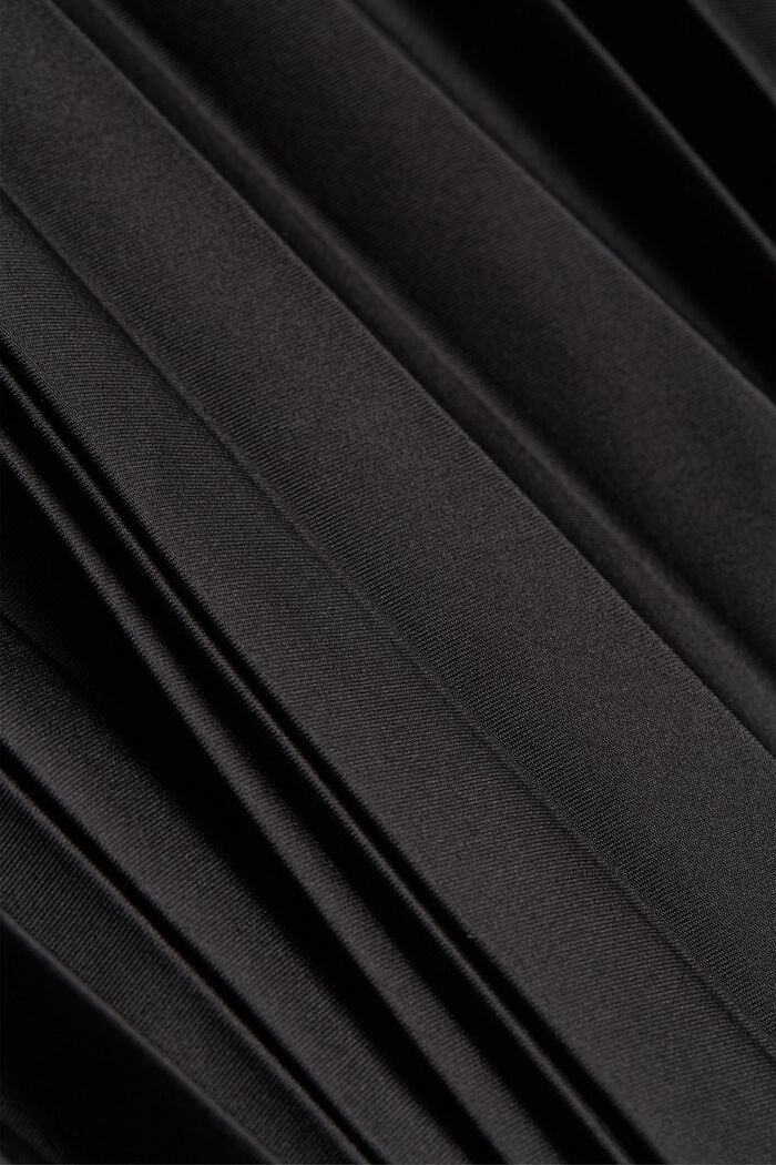 Kierrätettyä: pliseerattu hame, jossa joustava vyötärö, BLACK, detail image number 4