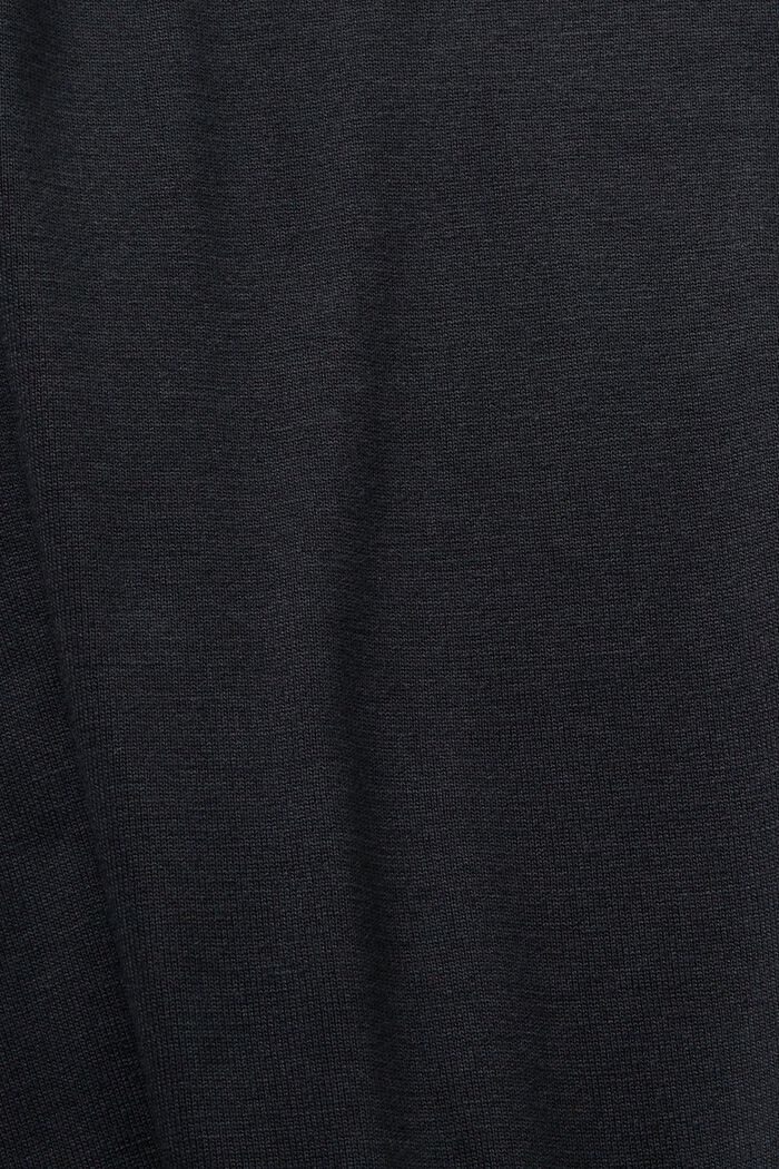 Viskoosi-t-paita, jossa on avara, pyöreä pääntie, BLACK, detail image number 5