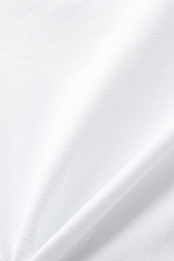 Pima-puuvillasta valmistettu jersey-T-paita, jossa pyöreä pääntie, WHITE, detail image number 5