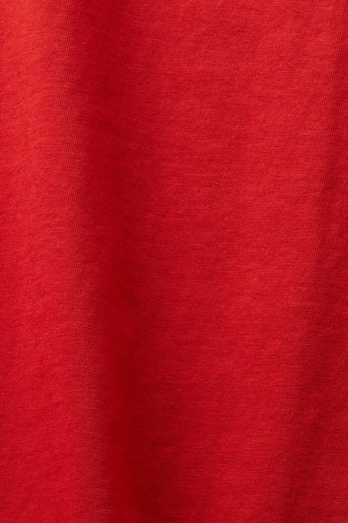 T-paita, jossa pyöreä pääntie, DARK RED, detail image number 5
