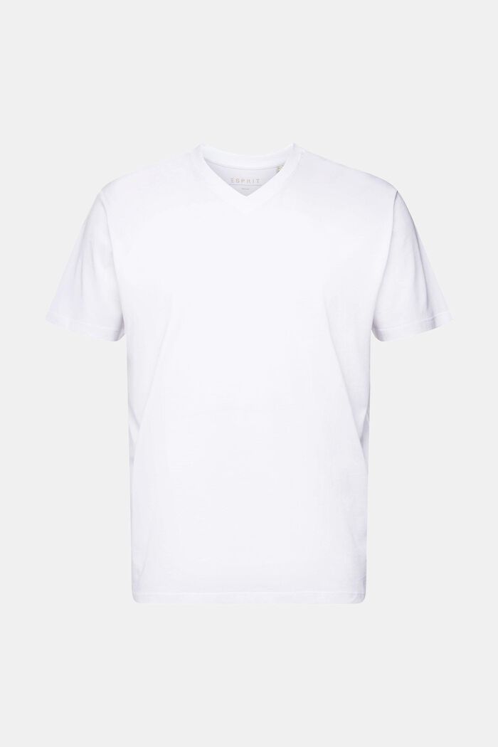 Jersey-T-paita, 100 % puuvillaa, WHITE, overview