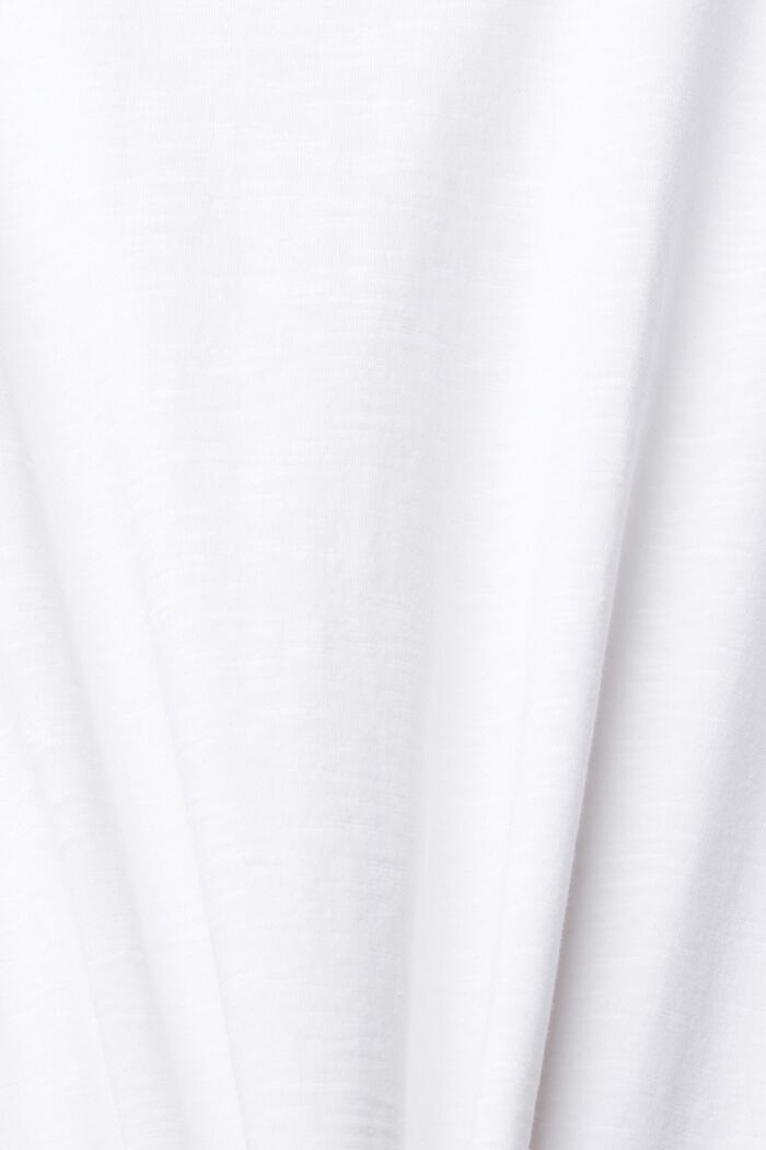 Jersey-T-paita, 100 % puuvillaa, WHITE, detail image number 4