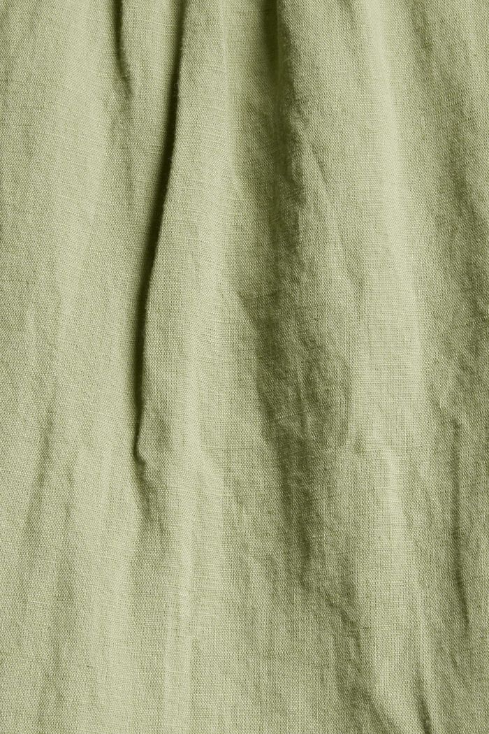 Pellavasekoitetta: midipituinen mekko, LIGHT KHAKI, detail image number 4