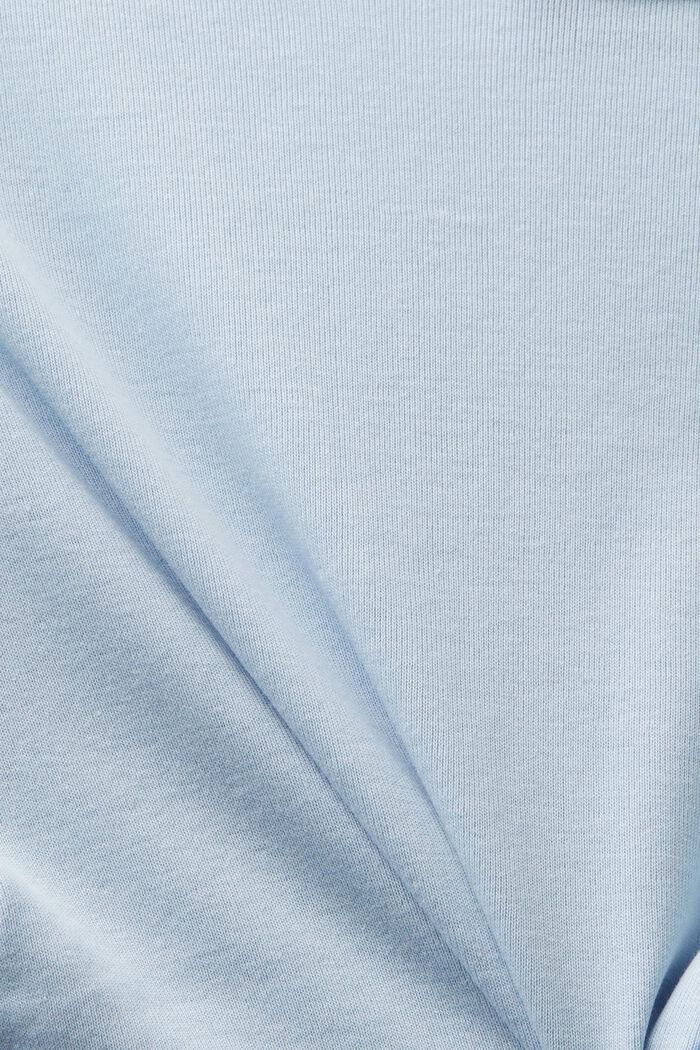 V-aukkoinen t-paita puuvillaa, LIGHT BLUE, detail image number 4
