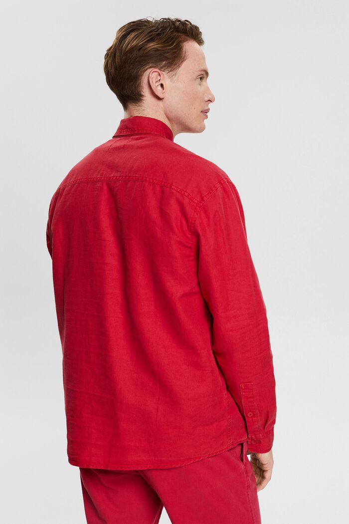 Pellavasekoitetta: oversize-paita, RED, detail image number 3