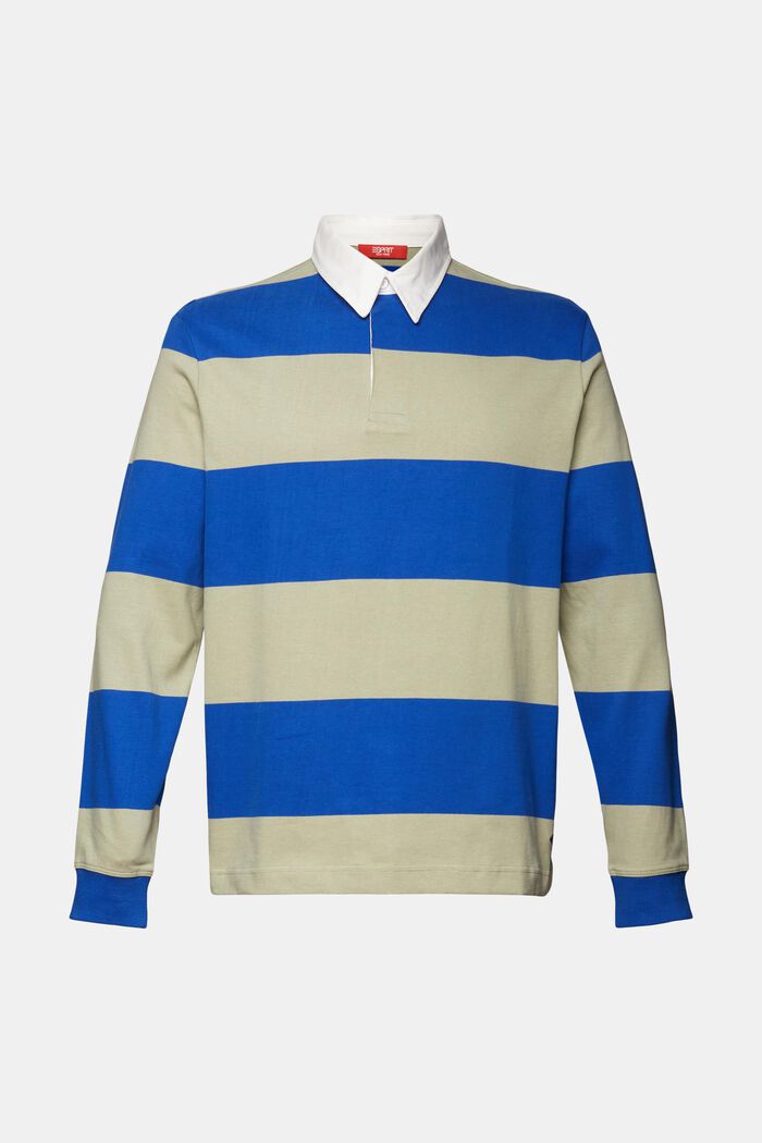 Raidallinen rugby-paita, BRIGHT BLUE, detail image number 6