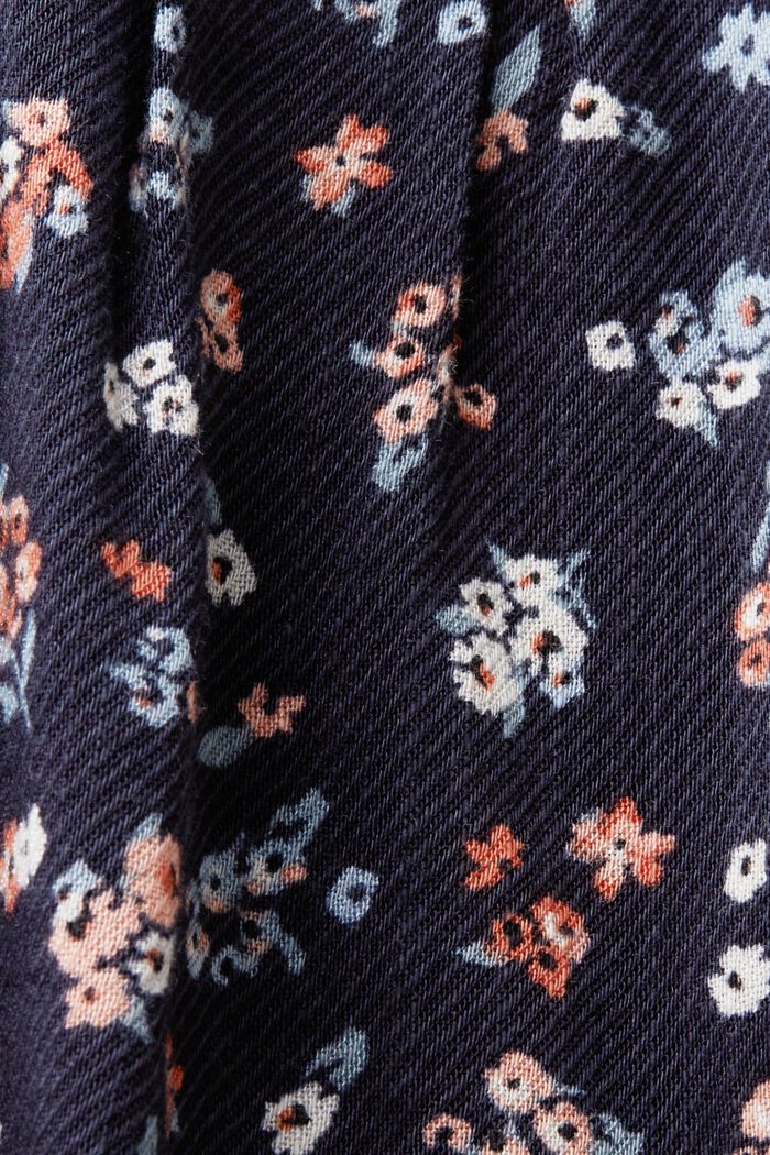 Kuvioitu lyhythihainen pusero puuvillasekoitetta, DARK BLUE, detail image number 4