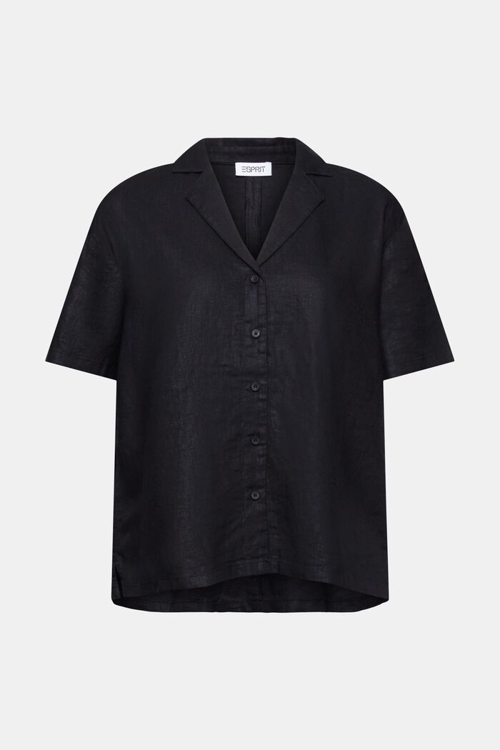 Camp collar -kauluksinen paita, BLACK, detail image number 5