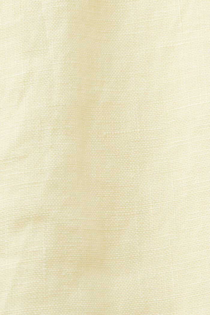 Lyhythihainen paita pellavaa, LIGHT YELLOW, detail image number 5