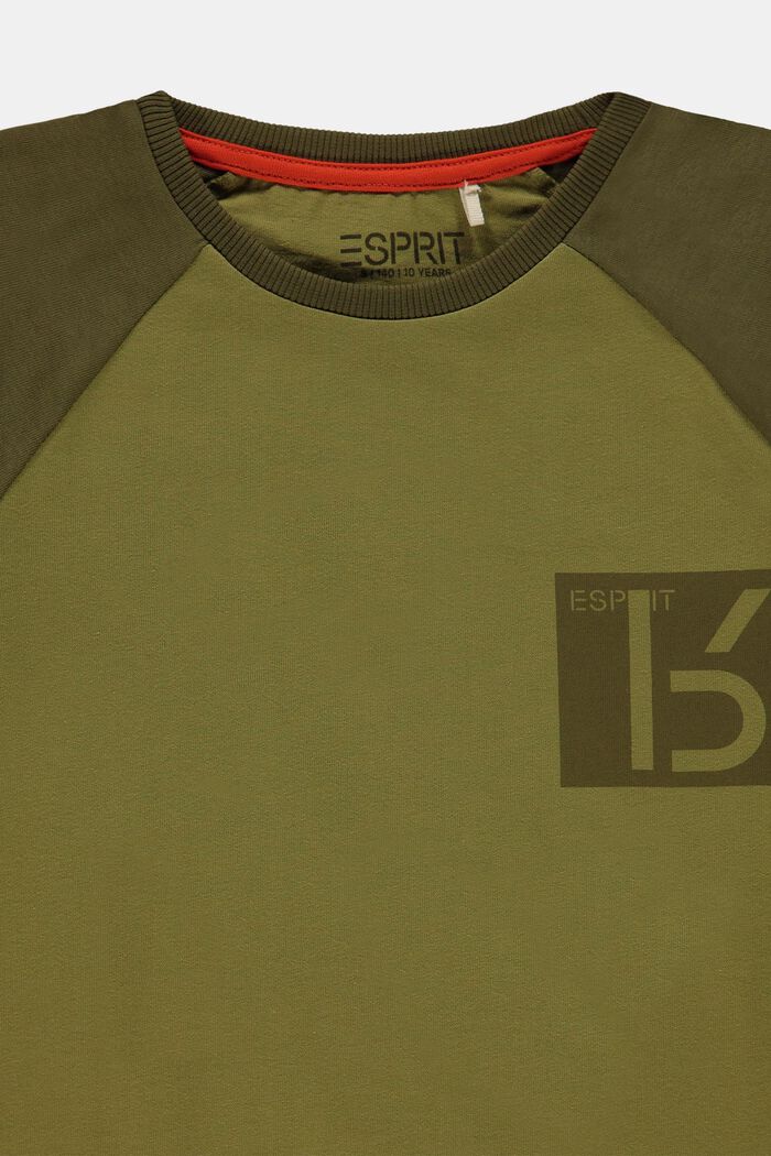 Printti-T-paita, 100 % puuvillaa, LEAF GREEN, detail image number 2