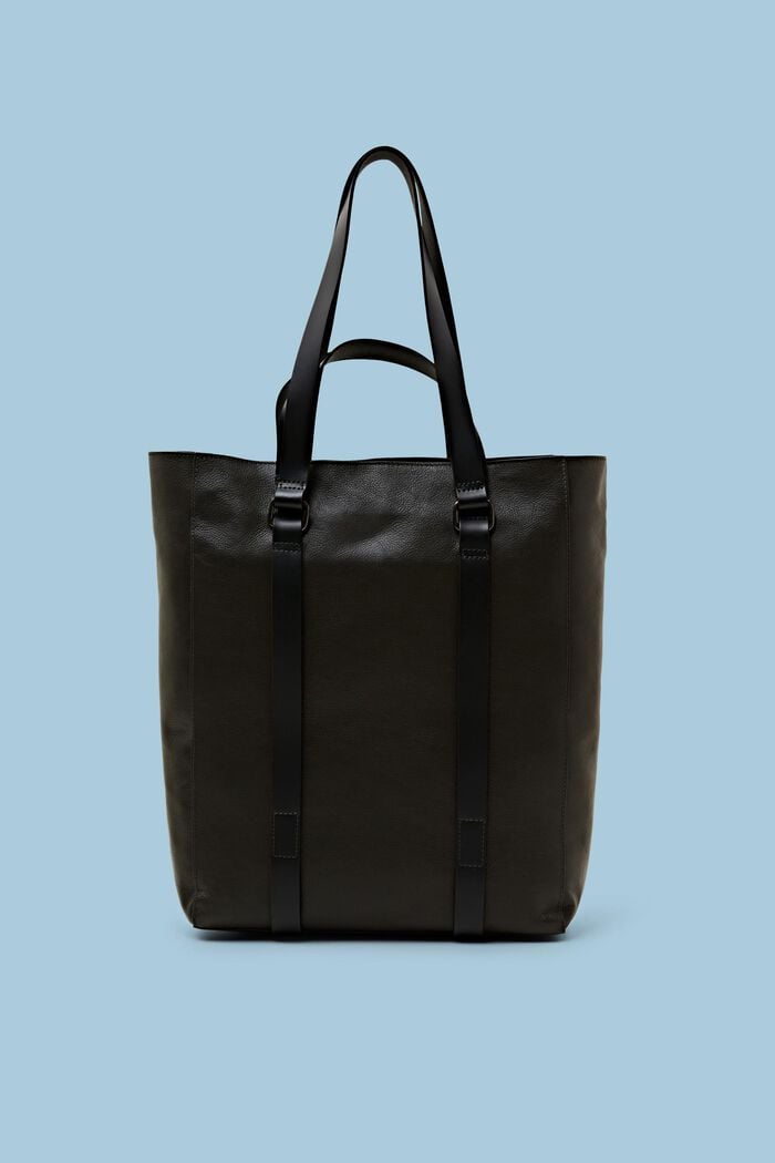 Nahkainen tote bag, BLACK, detail image number 0