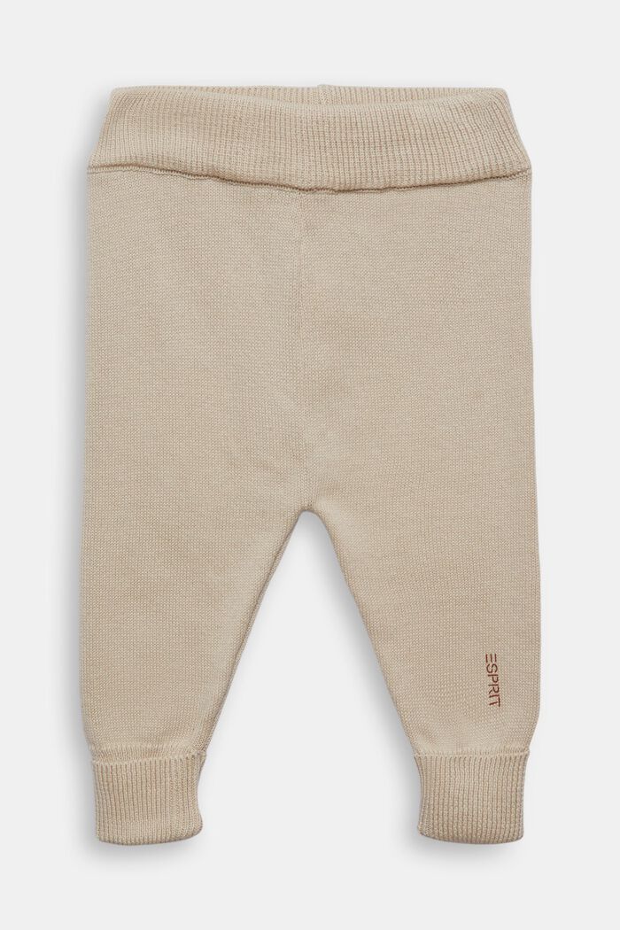 Pants knitted, LIGHT BEIGE, detail image number 0